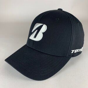 Bridgestone Golf Black Stretch Fitted Hat Mens L/XL